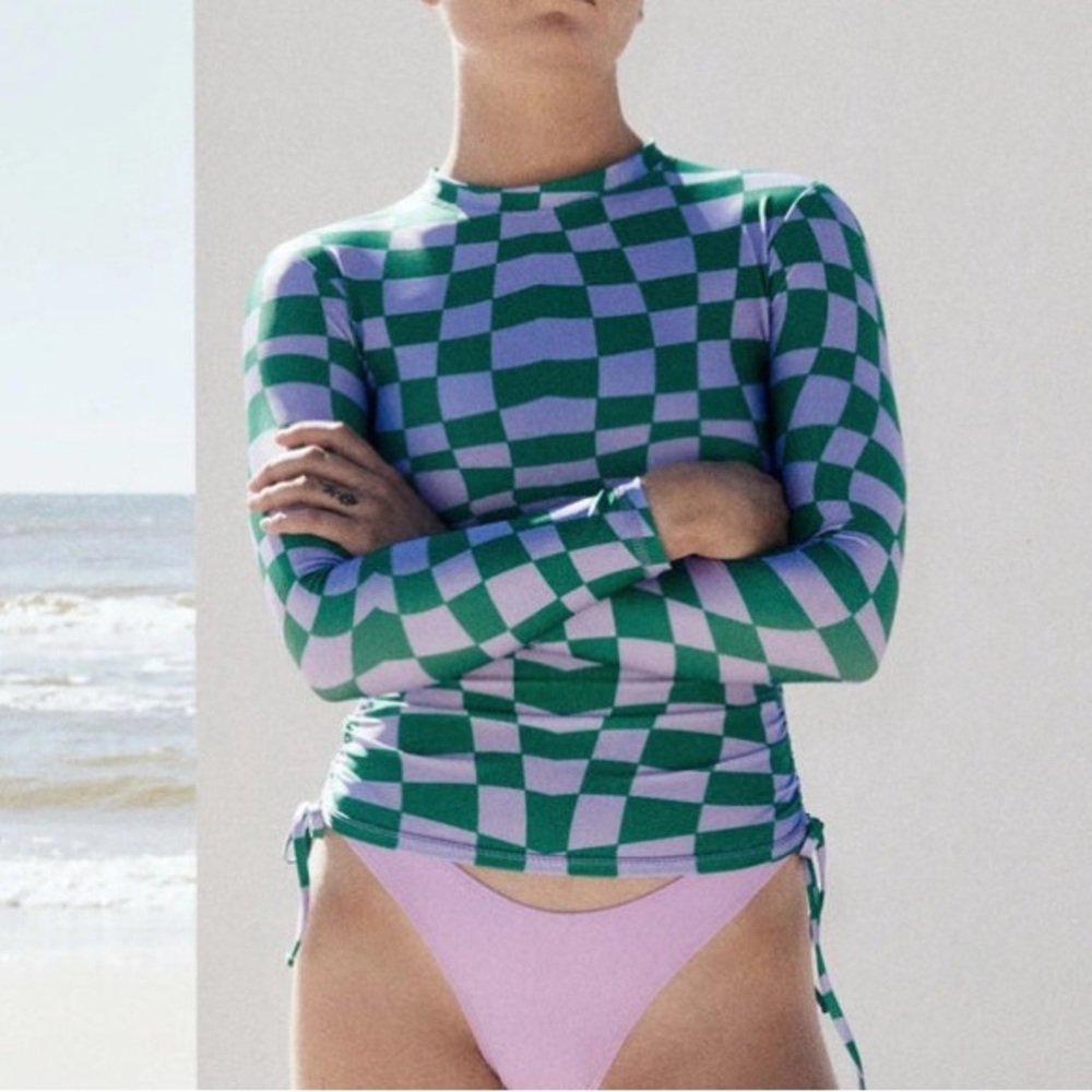 New Salt Gypsy x Free People Reef Rash Guard Compressive XL 2Pc Surf Long Sleeve